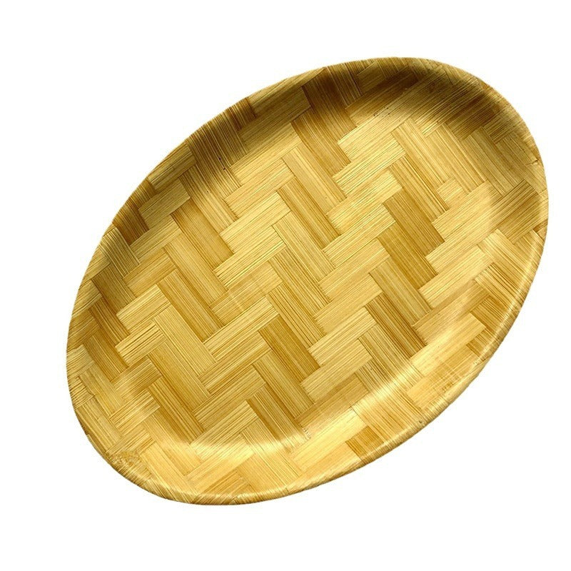 Bamboo Dried Fruit Salad Bowl Dish Plate