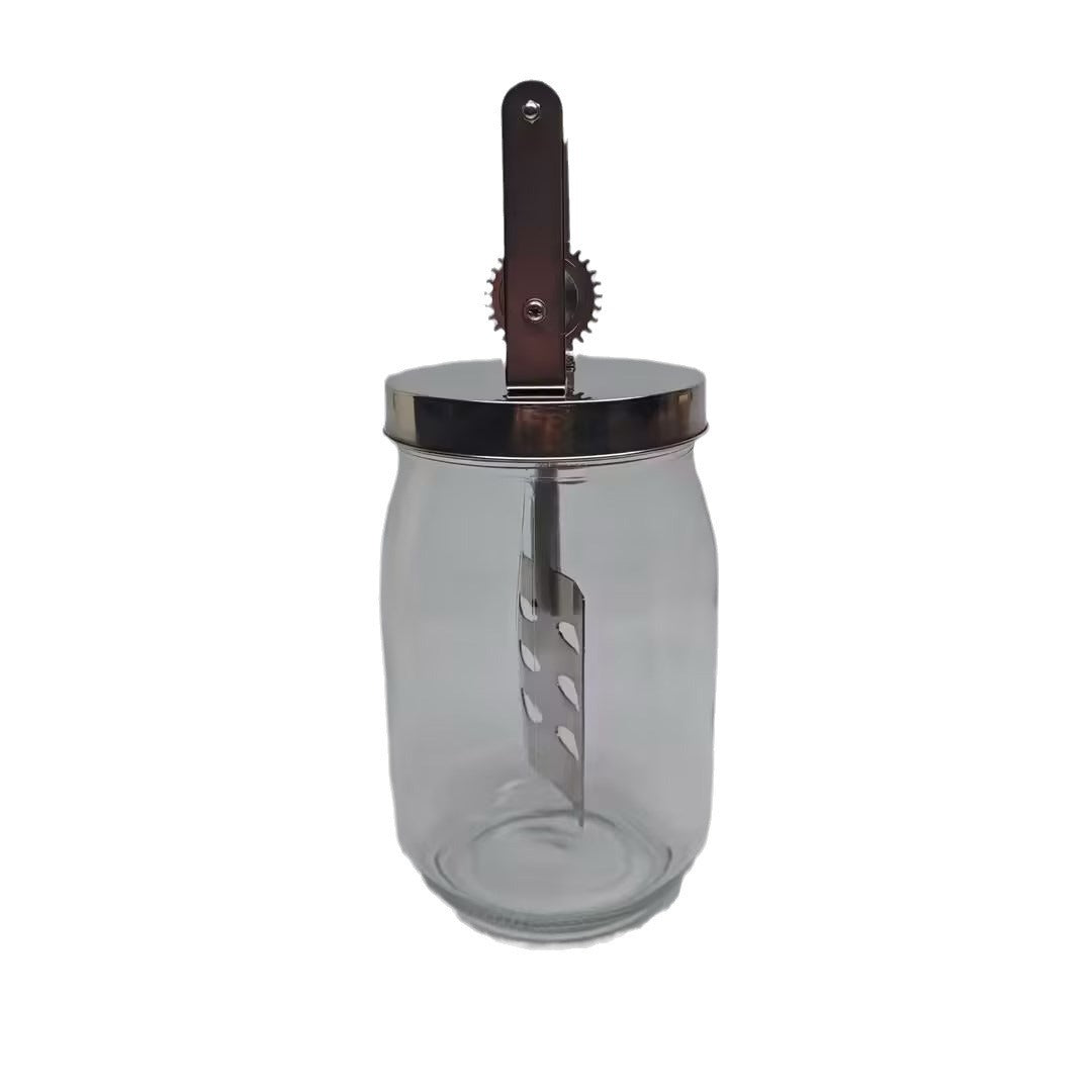 Hand Butter Blender Home Kitchen Vintage Glass Bottle
