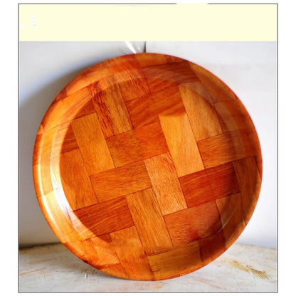 Bamboo Dried Fruit Salad Bowl Dish Plate