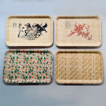 Bamboo Dried Fruit Salad Bowl Dish Plate