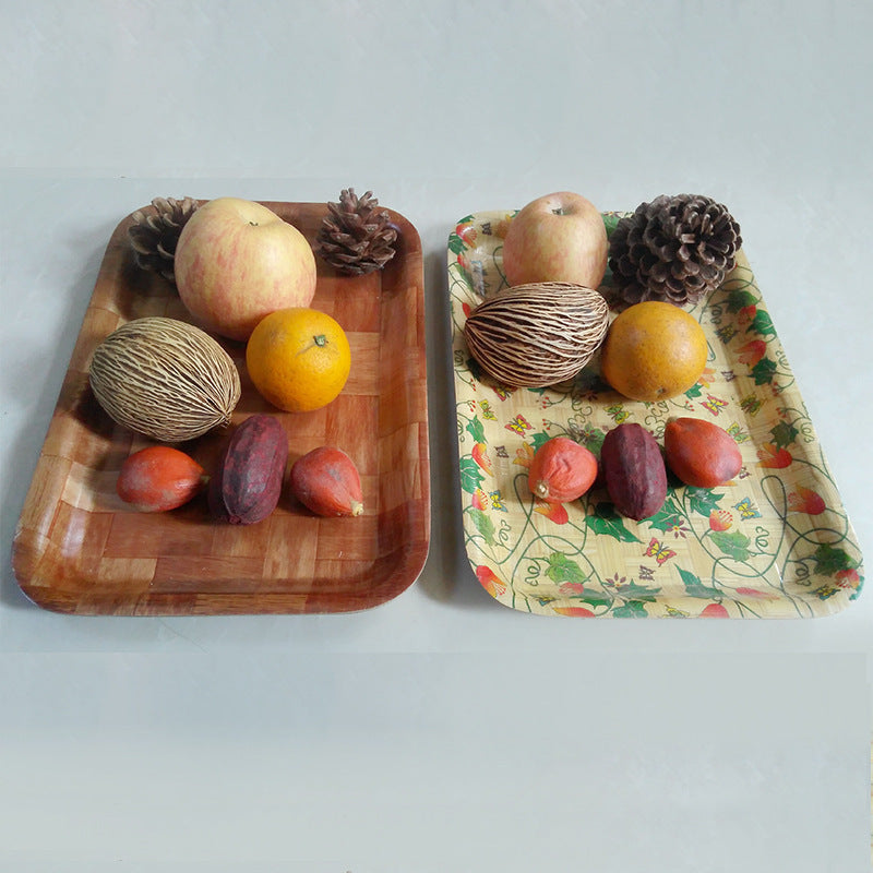 Bamboo Dried Fruit Salad Bowl Dish Plate