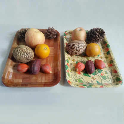 Bamboo Dried Fruit Salad Bowl Dish Plate