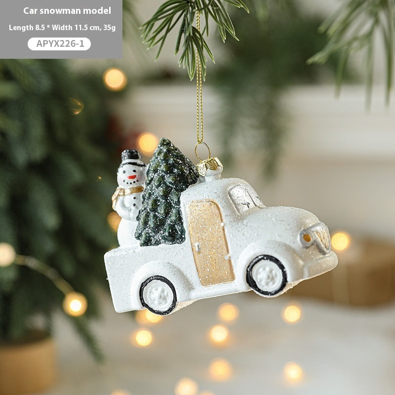 Christmas Tree Decorations Painted Plastic Christmas Pendant