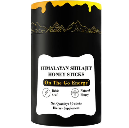 Himalayan Shilajit Honey Stick Dietary Supplement For Providing Energy 30 Sticks Honey Flavor